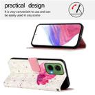 For Motorola Moto G35 3D Painting Horizontal Flip Leather Phone Case(Flower) - 3