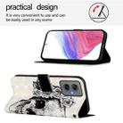 For Motorola Moto G55 3D Painting Horizontal Flip Leather Phone Case(Skull) - 3