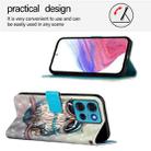 For Motorola Moto G75 5G 3D Painting Horizontal Flip Leather Phone Case(Grey Owl) - 3