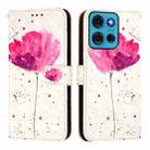 For Motorola Moto G75 5G 3D Painting Horizontal Flip Leather Phone Case(Flower) - 2