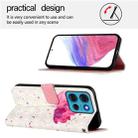 For Motorola Moto G75 5G 3D Painting Horizontal Flip Leather Phone Case(Flower) - 3
