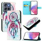 For Motorola Edge 50 Neo 3D Painting Horizontal Flip Leather Phone Case(Color Drop Wind Chimes) - 1