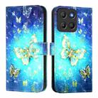 For Motorola Moto G15 3D Painting Horizontal Flip Leather Phone Case(Golden Butterfly) - 2