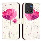 For Motorola Moto G15 3D Painting Horizontal Flip Leather Phone Case(Flower) - 2