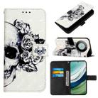 For Huawei Mate 60 3D Painting Horizontal Flip Leather Phone Case(Skull) - 1