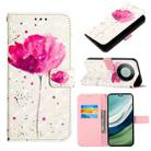 For Huawei Mate 60 Pro 3D Painting Horizontal Flip Leather Phone Case(Flower) - 1