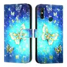 For Huawei Enjoy 20 SE / Y7a 4G 3D Painting Horizontal Flip Leather Phone Case(Golden Butterfly) - 2