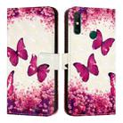 For Huawei Enjoy 20 SE / Y7a 4G 3D Painting Horizontal Flip Leather Phone Case(Rose Butterfly) - 2