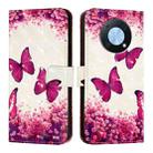 For Huawei Enjoy 50 Pro 4G / Nova Y90 3D Painting Horizontal Flip Leather Phone Case(Rose Butterfly) - 2