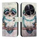 For Huawei nova 12i Global 3D Painting Horizontal Flip Leather Phone Case(Grey Owl) - 2