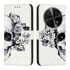 For Huawei nova 12i Global 3D Painting Horizontal Flip Leather Phone Case(Skull) - 2