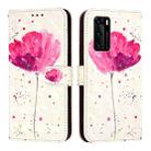 For Huawei P40 3D Painting Horizontal Flip Leather Phone Case(Flower) - 2