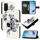 For Huawei P40 3D Painting Horizontal Flip Leather Phone Case(Skull) - 1