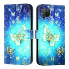For Huawei P40 Lite 4G / Nova 6 SE 3D Painting Horizontal Flip Leather Phone Case(Golden Butterfly) - 2