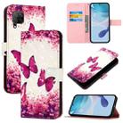 For Huawei P40 Lite 4G / Nova 6 SE 3D Painting Horizontal Flip Leather Phone Case(Rose Butterfly) - 1