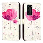 For Huawei P40 Pro 3D Painting Horizontal Flip Leather Phone Case(Flower) - 2