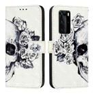 For Huawei P40 Pro 3D Painting Horizontal Flip Leather Phone Case(Skull) - 2