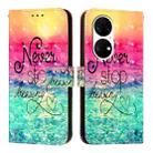 For Huawei P50 3D Painting Horizontal Flip Leather Phone Case(Chasing Dreams) - 1