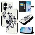 For Huawei P50 3D Painting Horizontal Flip Leather Phone Case(Skull) - 1