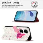 For Huawei P50 Pro 3D Painting Horizontal Flip Leather Phone Case(Flower) - 2