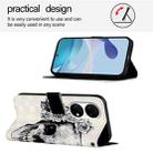 For Huawei P50 Pro 3D Painting Horizontal Flip Leather Phone Case(Skull) - 1