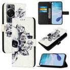 For Huawei P60 3D Painting Horizontal Flip Leather Phone Case(Skull) - 1