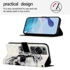 For Huawei P60 3D Painting Horizontal Flip Leather Phone Case(Skull) - 3