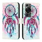 For Huawei P60 Pro 3D Painting Horizontal Flip Leather Phone Case(Color Drop Wind Chimes) - 2