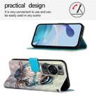 For Huawei P60 Pro 3D Painting Horizontal Flip Leather Phone Case(Grey Owl) - 3