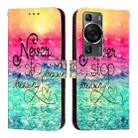 For Huawei P60 Pro 3D Painting Horizontal Flip Leather Phone Case(Chasing Dreams) - 2