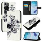 For Huawei P60 Pro 3D Painting Horizontal Flip Leather Phone Case(Skull) - 1