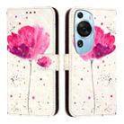 For Huawei P60 Art 3D Painting Horizontal Flip Leather Phone Case(Flower) - 2