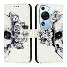 For Huawei P60 Art 3D Painting Horizontal Flip Leather Phone Case(Skull) - 2