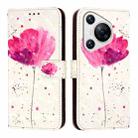 For Huawei Pura 70 3D Painting Horizontal Flip Leather Phone Case(Flower) - 2