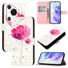 For Huawei Pura 70 Pro 3D Painting Horizontal Flip Leather Phone Case(Flower) - 1