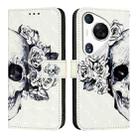 For Huawei Pura 70 Pro 3D Painting Horizontal Flip Leather Phone Case(Skull) - 2