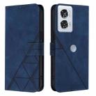 For Motorola Edge 50 Fusion Crossbody 3D Embossed Flip Leather Phone Case(Blue) - 2