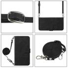 For Motorola Edge 50 Fusion Crossbody 3D Embossed Flip Leather Phone Case(Black) - 3