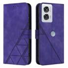 For Motorola Edge 50 Fusion Crossbody 3D Embossed Flip Leather Phone Case(Purple) - 2