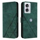 For Motorola Edge 50 Fusion Crossbody 3D Embossed Flip Leather Phone Case(Dark Green) - 2