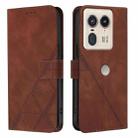 For Motorola Edge 50 Ultra Crossbody 3D Embossed Flip Leather Phone Case(Brown) - 2