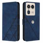 For Motorola Edge 50 Ultra Crossbody 3D Embossed Flip Leather Phone Case(Blue) - 2