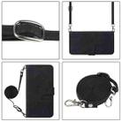 For Motorola Edge 50 Ultra Crossbody 3D Embossed Flip Leather Phone Case(Black) - 3