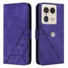 For Motorola Edge 50 Ultra Crossbody 3D Embossed Flip Leather Phone Case(Purple) - 2