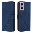 For Motorola Moto E14 Crossbody 3D Embossed Flip Leather Phone Case(Blue) - 2