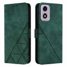 For Motorola Moto E14 Crossbody 3D Embossed Flip Leather Phone Case(Dark Green) - 2