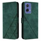 For Motorola Moto G85 Crossbody 3D Embossed Flip Leather Phone Case(Dark Green) - 2