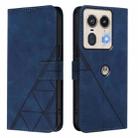 For Motorola Edge 50 5G Crossbody 3D Embossed Flip Leather Phone Case(Blue) - 2