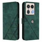 For Motorola Edge 50 5G Crossbody 3D Embossed Flip Leather Phone Case(Dark Green) - 2