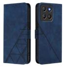 For Motorola Moto G15 Crossbody 3D Embossed Flip Leather Phone Case(Blue) - 2